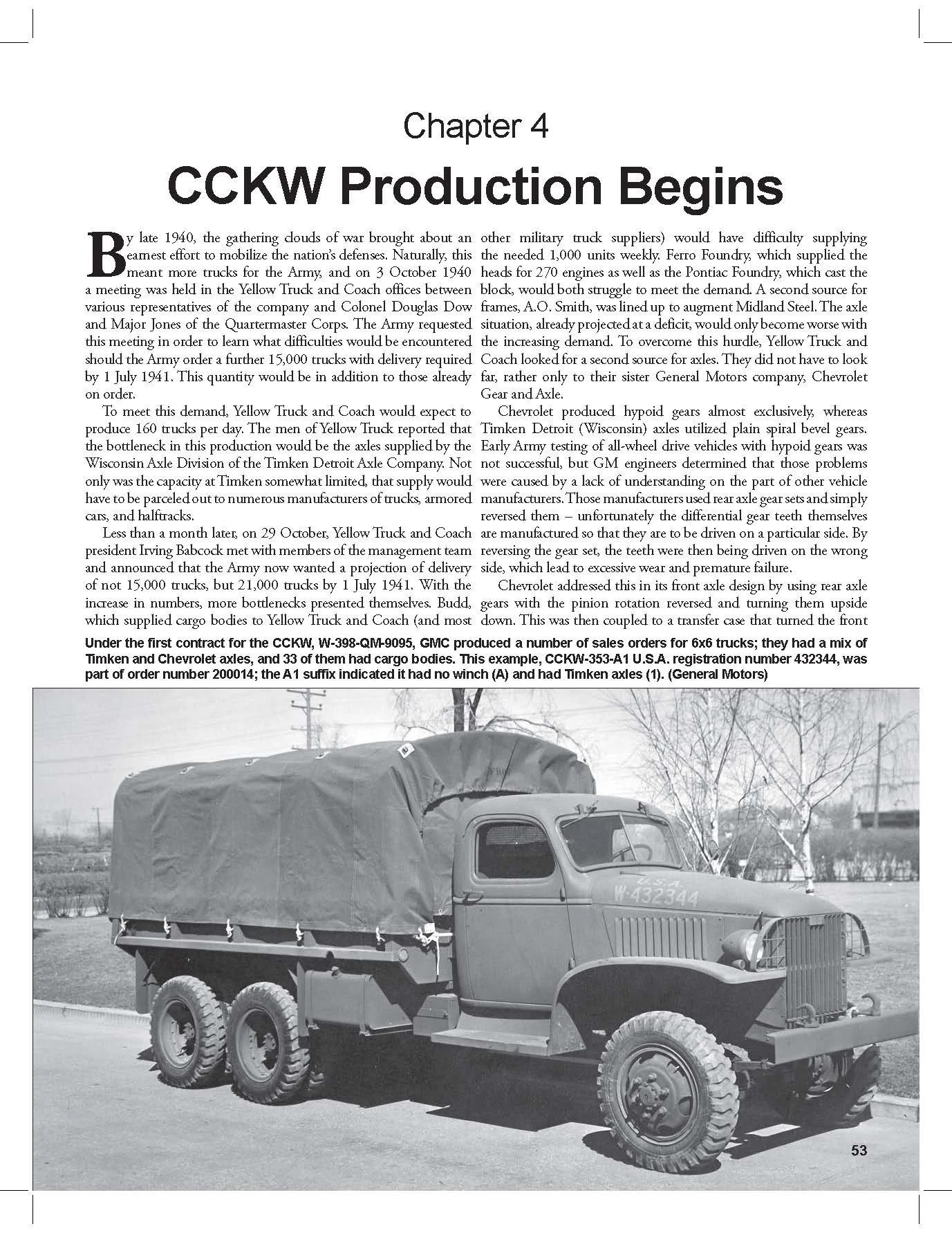 The GMC CCKW Truck in US Service Historical Reference SS80002